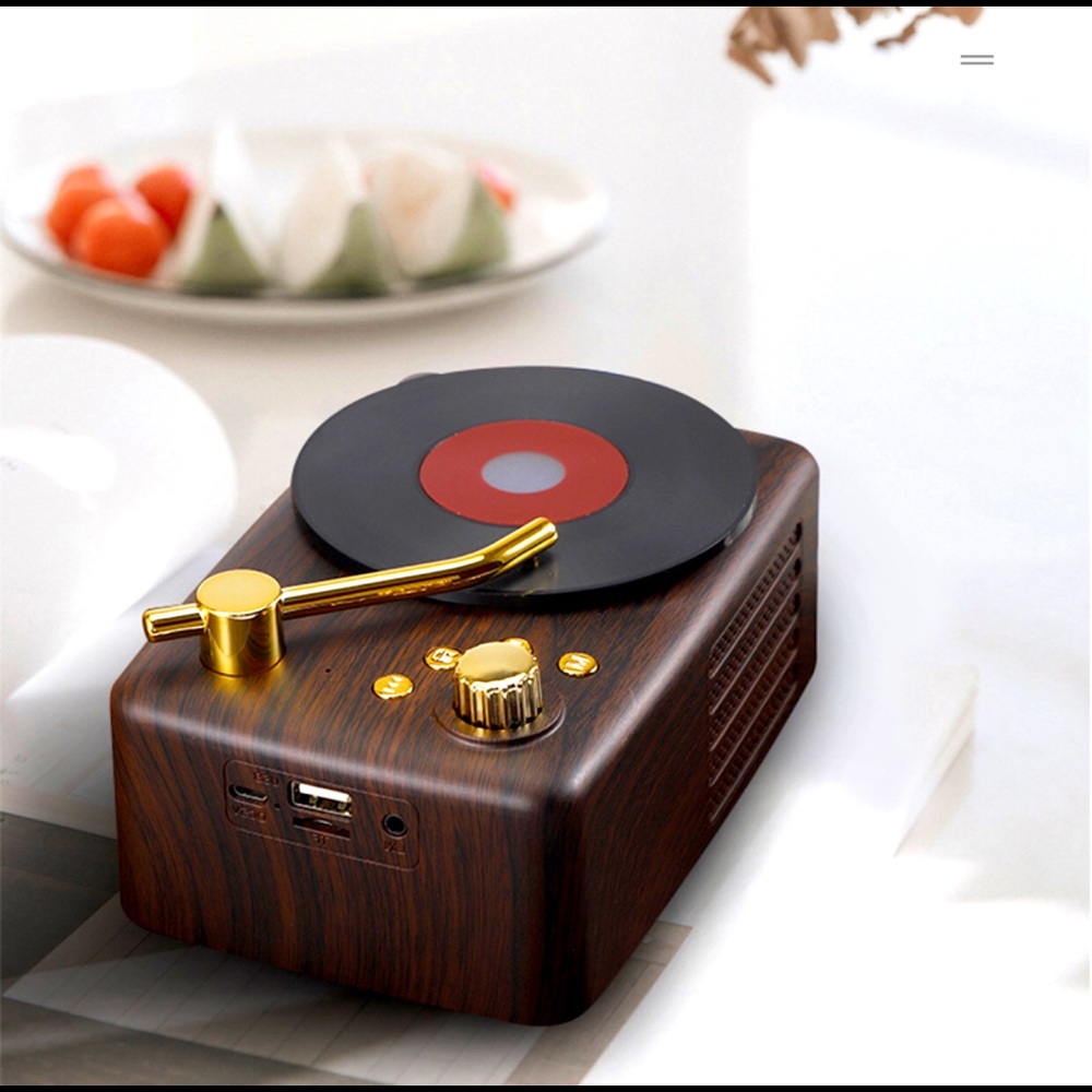 Old Record Player Desktop Bluetooth Speaker.